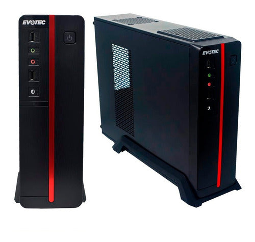 Gabinete EVOTEC Viena Slim, Gabinete, m-ATX, Negro, 600 W