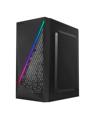 Gabinete ACTECK KIOTO GC460 RGB ESSENTIAL, Gabinete, Micro-ATX, Mini-ITX, Negro, 500 W