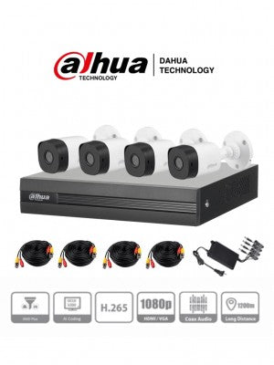 Kit de Videovigilancia Dahua Technology KIT/XVR1A04-I/4-B1A21N-0360B, 1080 p