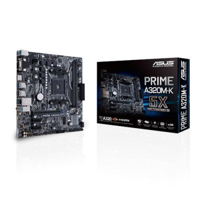 Tarjeta Madre ASUS PRIME A320M-K, DDR4-SDRAM, 32 GB, AMD, Socket AM4, Micro ATX