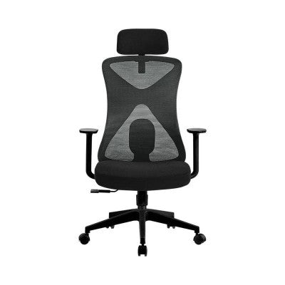 Silla FLOE PRO EC373 ACTECK ELITE SERIES Silla de Oficina Ergonómica, Ajuste lumbar, Reposa brazos Fijo, Color Negro. AC-937238