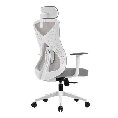 Silla FLOE PRO EC373 ACTECK ELITE SERIES Silla de Oficina Ergonómica, Ajuste lumbar, Reposa brazos Fijo, Color Blanco. AC-937245
