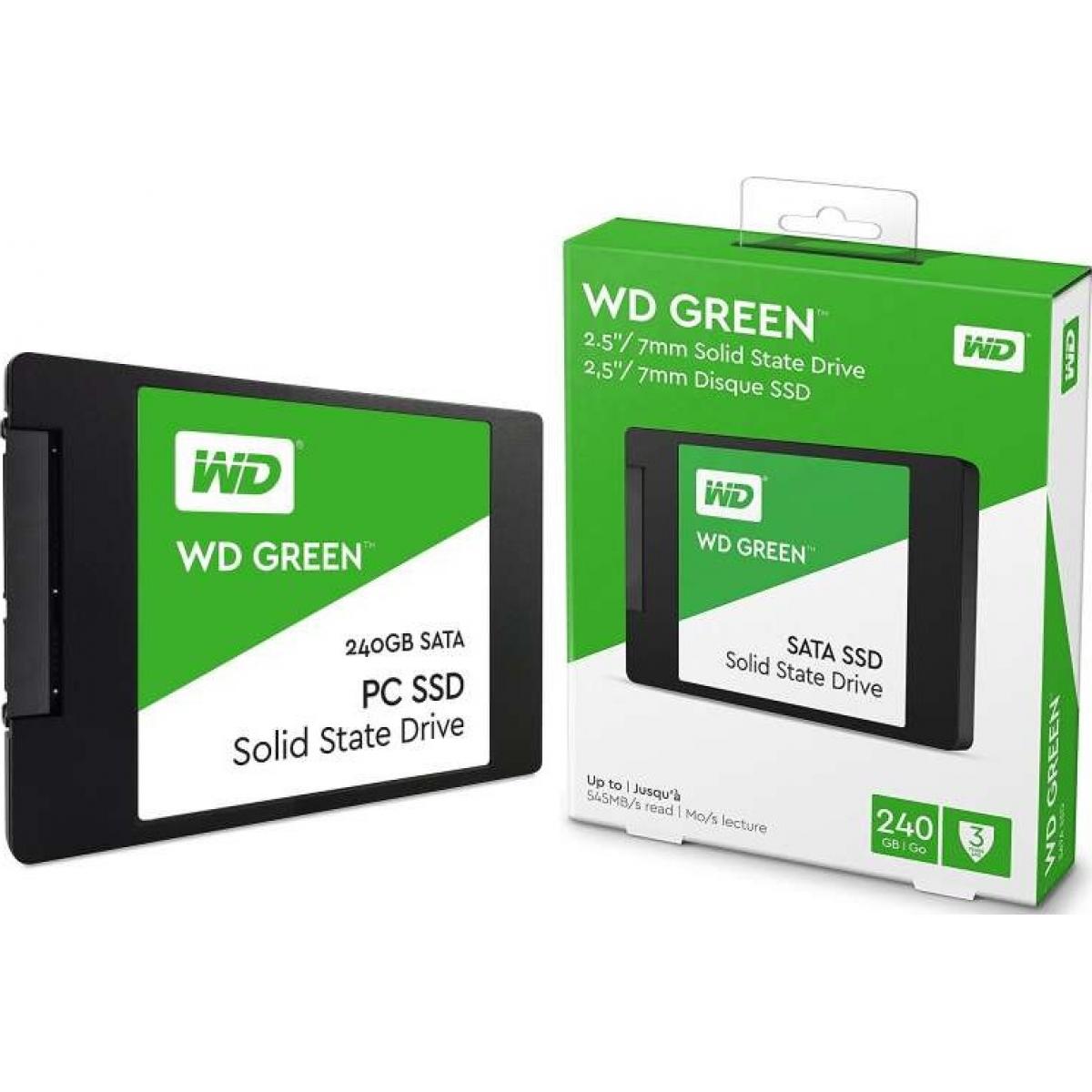 SSD WESTERN DIGITAL WDS240G2G0A, 240 GB, Serial ATA III, 545 MB/s, 6 Gbit/s