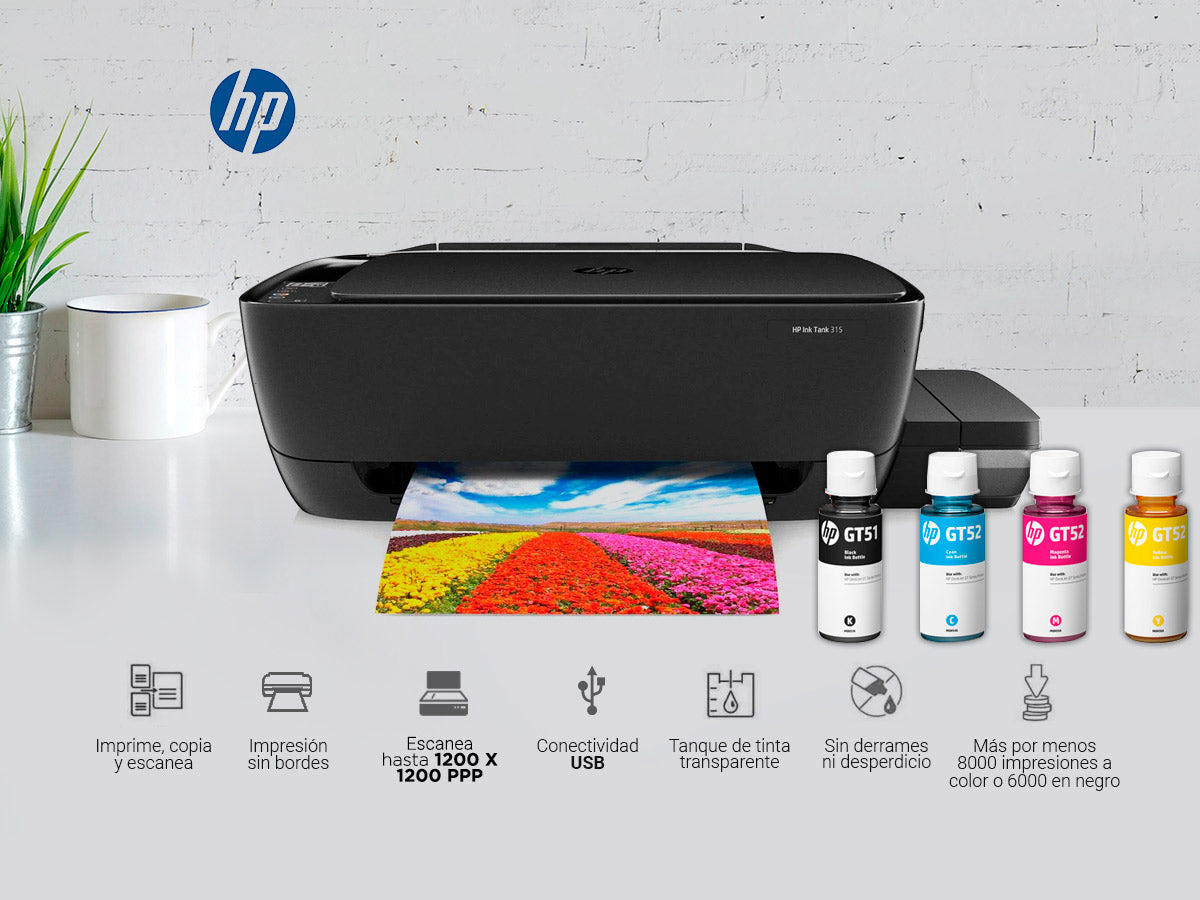 Impresora Multifuncional HP Ink Tank 315 (Z4B04A)