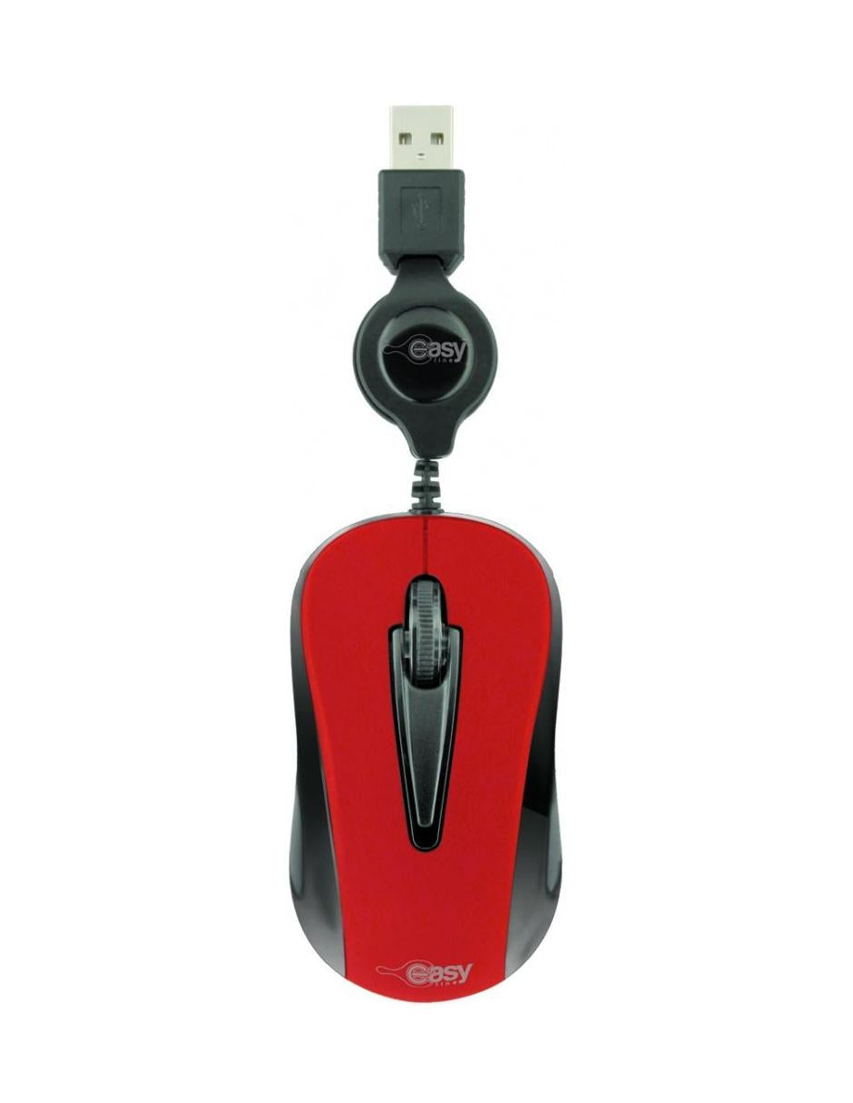 Mouse Easy Line EASY LINE, Rojo, USB, 1000 DPI