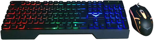 Kit Teclado y mouse Gamer Naceb Fallen (NA-0951), Retroiluminado, Teclado y Mouse