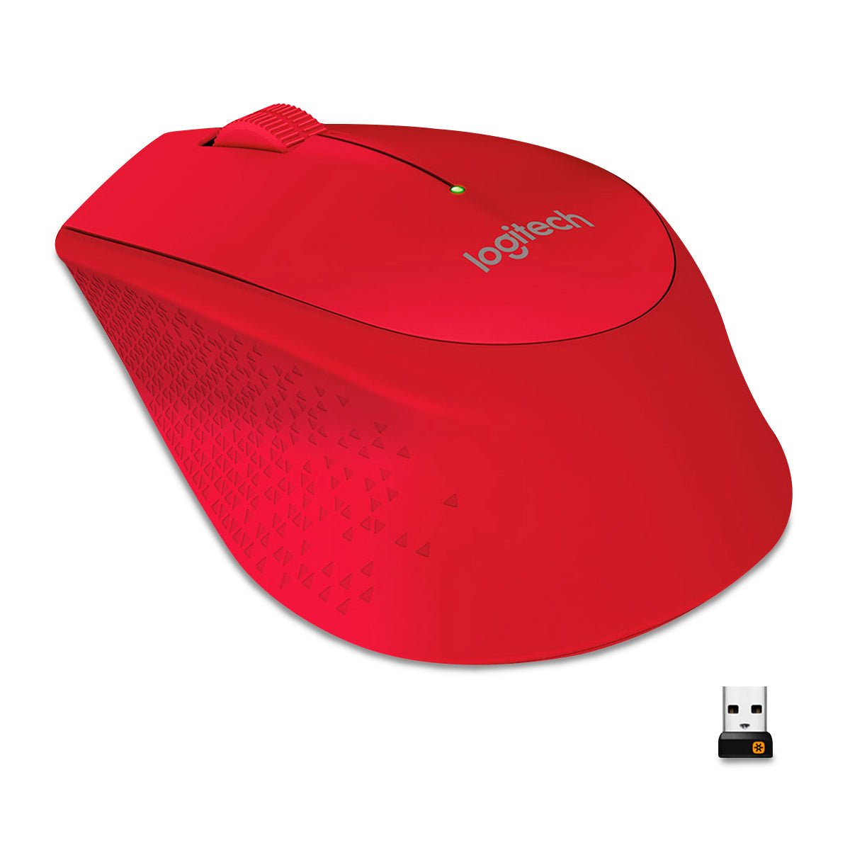 Mouse LOGITECH M280, Rojo, 3 botones, USB, Óptico, 1000 DPI