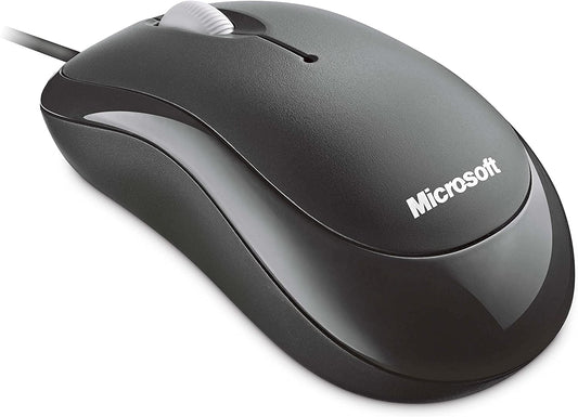 Mouse MICROSOFT Optical Basic, Negro, 3 botones, USB, Óptico