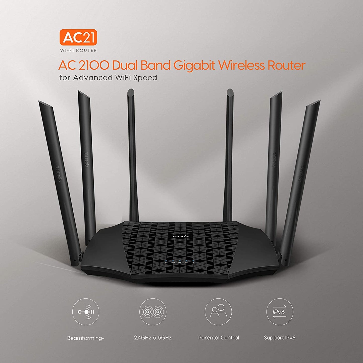 Router TENDA AC21, 2033 Mbps, 2,4 GHz