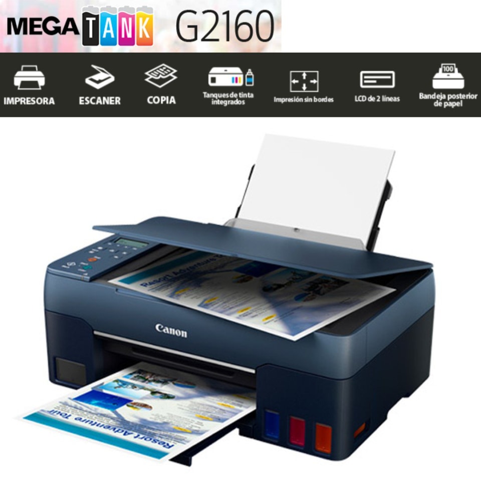 Impresora Multifuncional Canon Pixma G2160 Tinta Continua Color