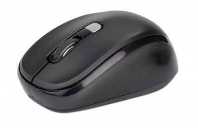 Mouse Inalámbrico MANHATTAN 179904, Negro, USB, 800/1200/1600 DPI