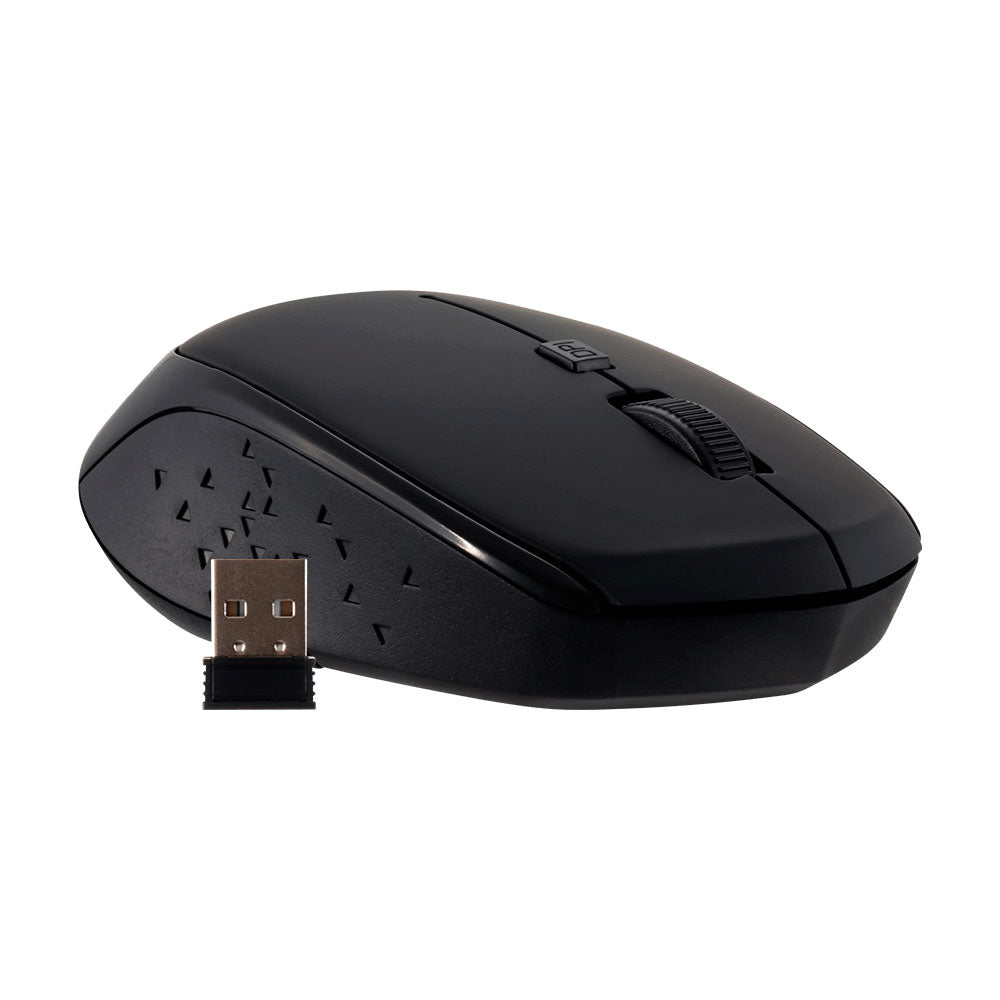 Mouse ACTECK AC-916462, Negro, 3 botones, RF inalámbrico, Óptico, 1600 DPI