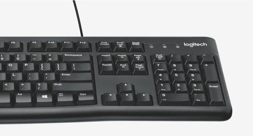 Kit de teclado y mouse Logitech Media Combo MK120, Estándar, Negro, 1000 DPI