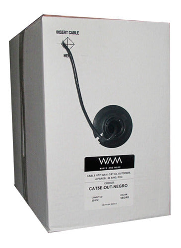 Bobina Cable UTP WAM CAT5E-GRIS, 305 m, Gris, CAT5e