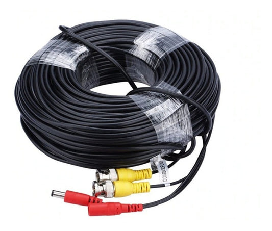 Paquete 4pzas: Cable siames  Video y Energía 20 Mts Provision ISR , 20 mts