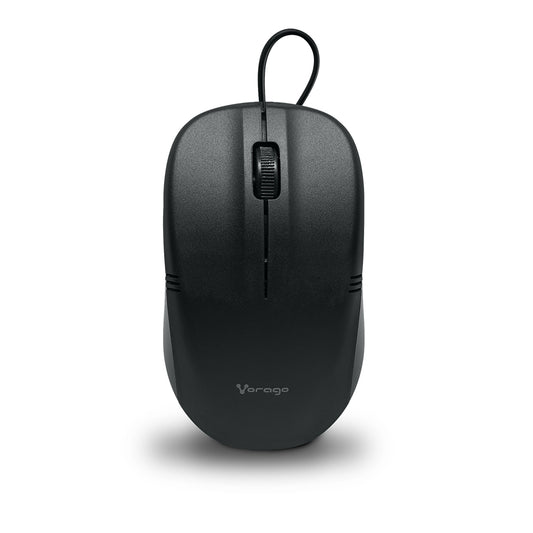 Mouse VORAGO MO-103 , Negro, USB, Óptico, 1000 DPI