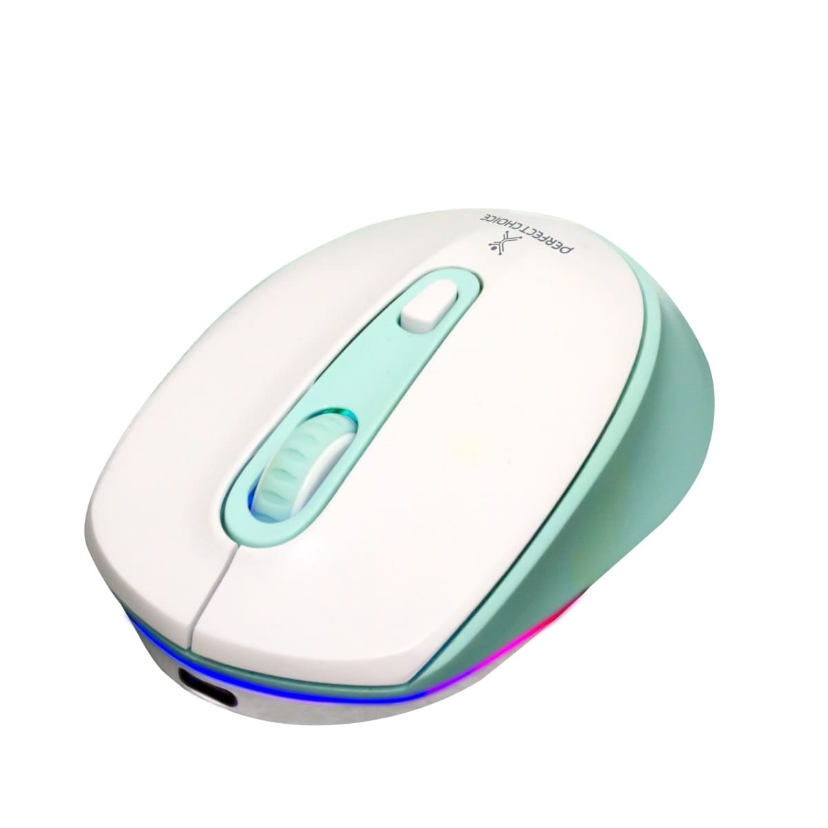 Mouse Recargable PERFECT CHOICE PC-045076, Blanco, USB, 800/1200/1600 DPI