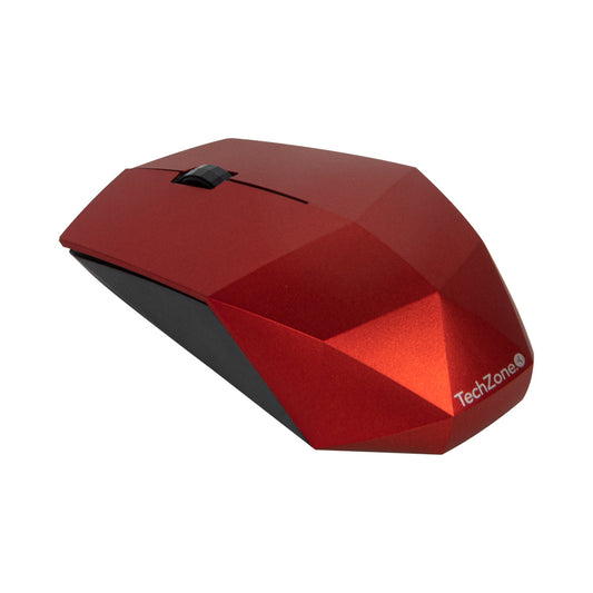 Mouse Inalámbrico Prisma TechZone TZ19MOU02-INA Rojo, 3 botones, 1200 DPI