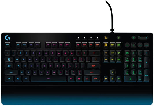 Teclado Gaming LOGITECH G213 PRODIGY, USB, QWERTY, Inglés, Negro, Multicolor