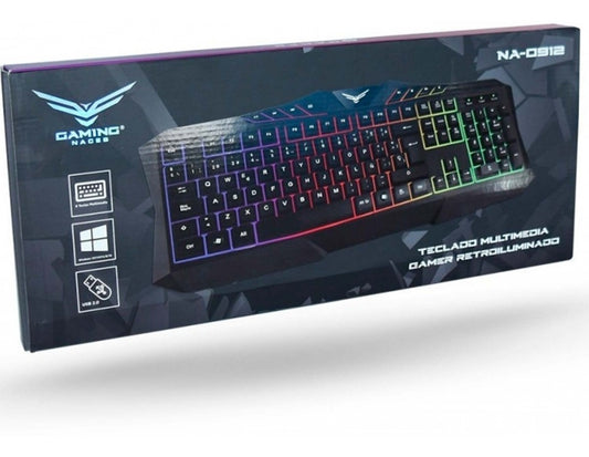 Teclado Gaming Naceb Technology NA-0912, USB, Negro