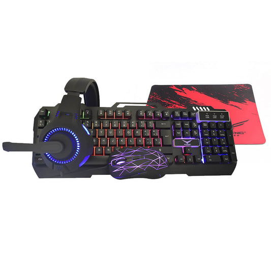 Kit Gamer Naceb Technology NA-0925, USB, Juego, Alámbrico, 2400 DPI