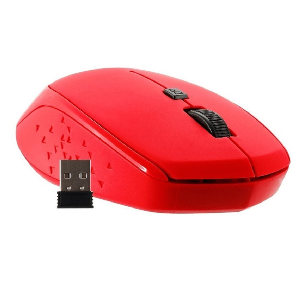 Mouse ACTECK AC-916479, Rojo, 3 botones, Inalámbrico, 1600 DPI