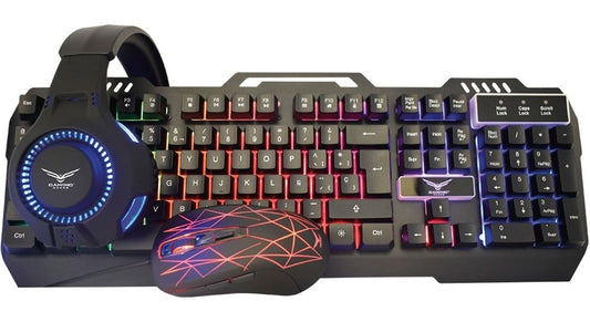 Kit Gamer Naceb Technology NA-0925, USB, Juego, Alámbrico, 2400 DPI